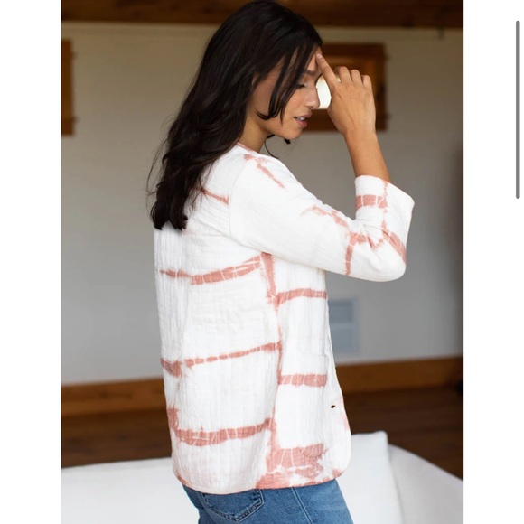 Emerson Fry India Quilted Jacket - Dark Rose Tie Dye Organic - Picture 2 of 9